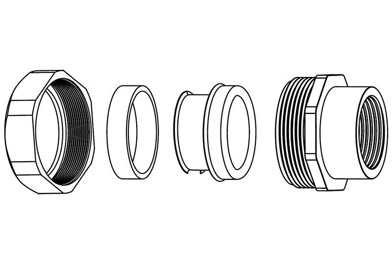 液密型金屬軟管防水接頭 - AZ61 Series(AS)